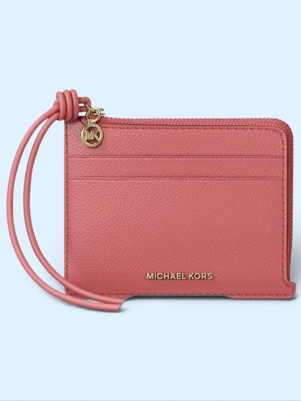 Michael Kors Pink Card Case with Wristlet Strap